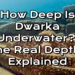 Underwater stone anchors and blocks off Dwarka in shallow water