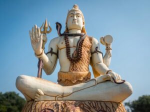 Nageshwar Mahadev Jyotirling outdoor sculpture in Dwarka, Gujarat.