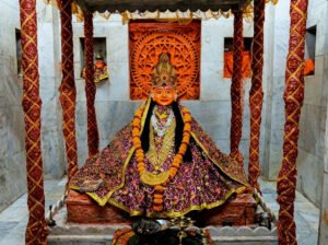 Goddess Bhadrakali Mata in Dwarka, Gujarat, traditionally associated with Shaktipeeth worship.