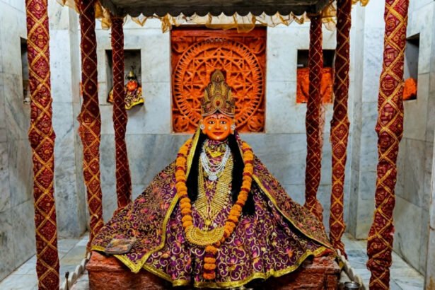 Goddess Bhadrakali Mata in Dwarka, Gujarat, traditionally associated with Shaktipeeth worship.